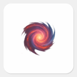 Pegatina Cuadrada Abstract Galaxy Swirl Sticker
