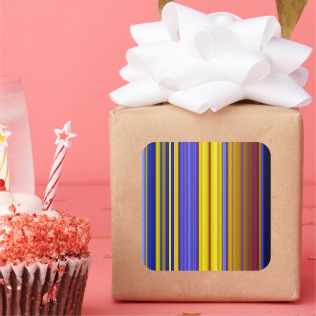 Pegatina Cuadrada Abstract Stripes Design 1 (Fiesta)