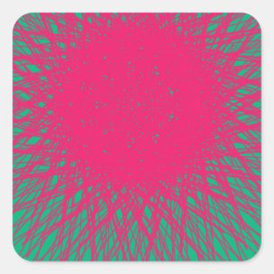 Pegatina Cuadrada abstracto de pinky