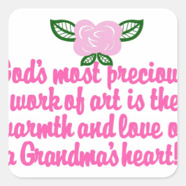 Pegatina Cuadrada Abuela preciada