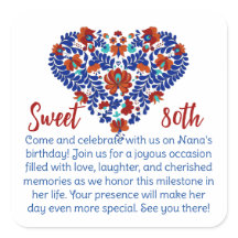 Abuelas 80º cumpleaños / Rústico húngaro