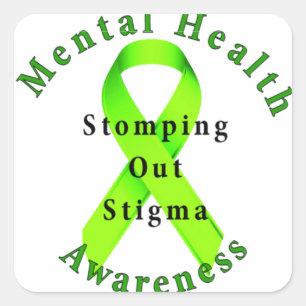 Pegatina Cuadrada Acabar con el estigma