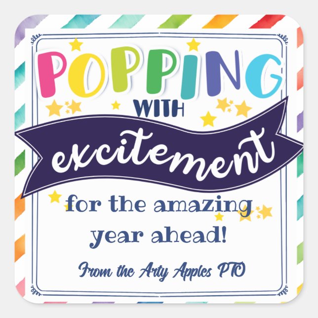 Pegatina Cuadrada acabo de salir para saludar a los voluntarios de p (Anverso)