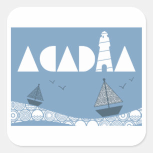 Pegatina Cuadrada Acadia