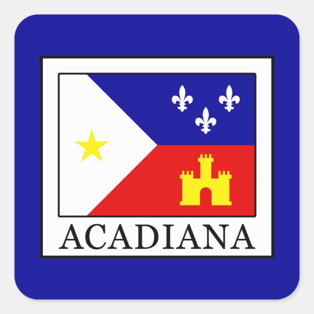 Pegatina Cuadrada Acadiana (Anverso)