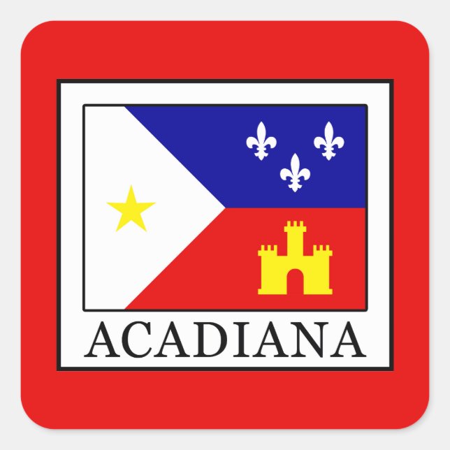Pegatina Cuadrada Acadiana (Anverso)