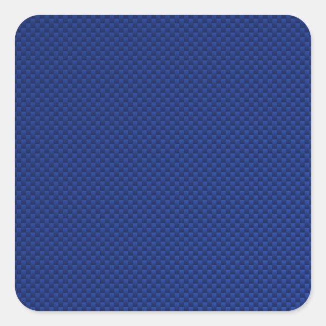 Pegatina Cuadrada Accent Blue Carbon Fiber Like Print Background (Anverso)