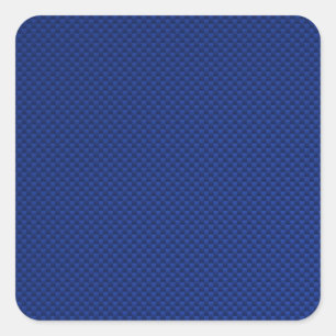 Pegatina Cuadrada Accent Blue Carbon Fiber Like Print Background