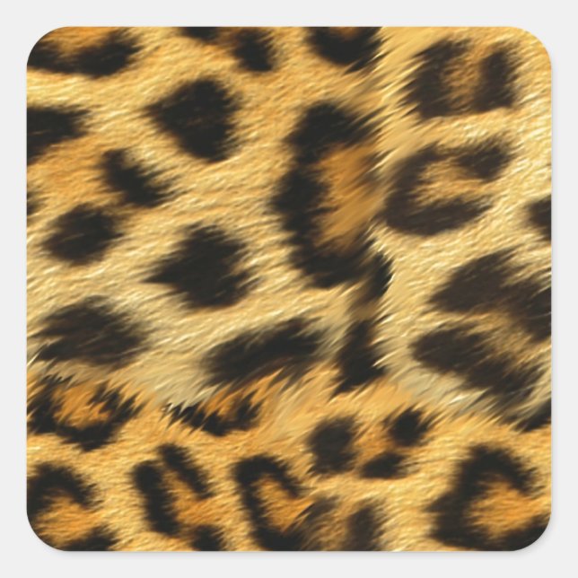 Pegatina Cuadrada Accesorios de impresión de piel de leopardo realis (Anverso)