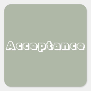 Pegatina Cuadrada Aceptación