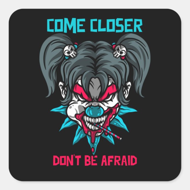 Pegatina Cuadrada Acércate, no tengas miedo (Anverso)