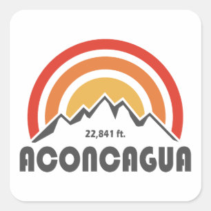 Pegatina Cuadrada Aconcagua