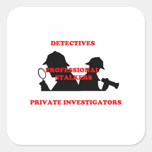 Pegatina Cuadrada Acosadores (Anverso)