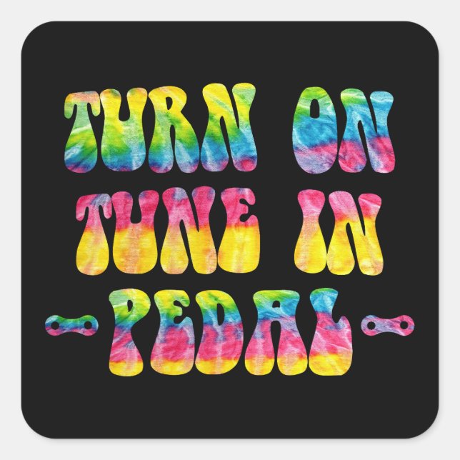 Pegatina Cuadrada Activar Ajuste En Pedal Su Bicicleta (Anverso)