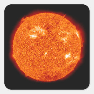 Pegatina Cuadrada Actividad solar al sol 3