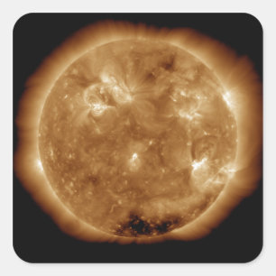 Pegatina Cuadrada Actividad solar al sol 5