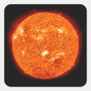 Pegatina Cuadrada Actividad solar en el Sol 2