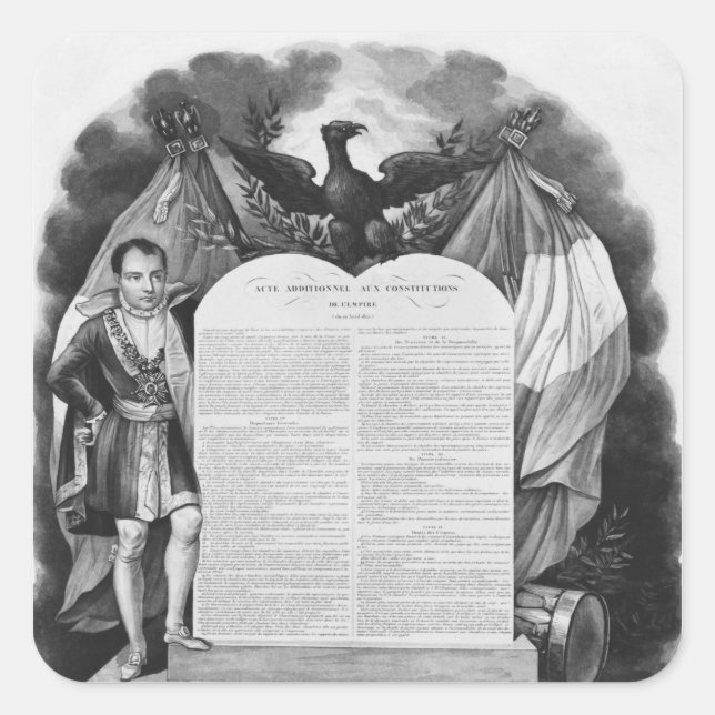 Pegatina Cuadrada Acto adicional de 22 de abril de 1815 (Anverso)