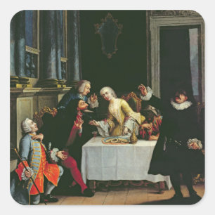 Pegatina Cuadrada Actores de historietas