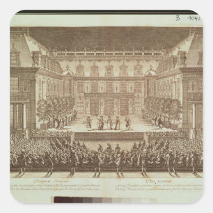 Pegatina Cuadrada Actuación de la ópera Alceste