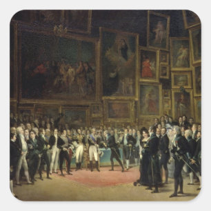 Pegatina Cuadrada Actuales premios de Charles X a los artistas en