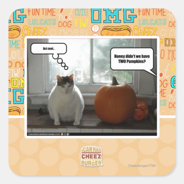 Pegatina Cuadrada Actuar con calma (Anverso)