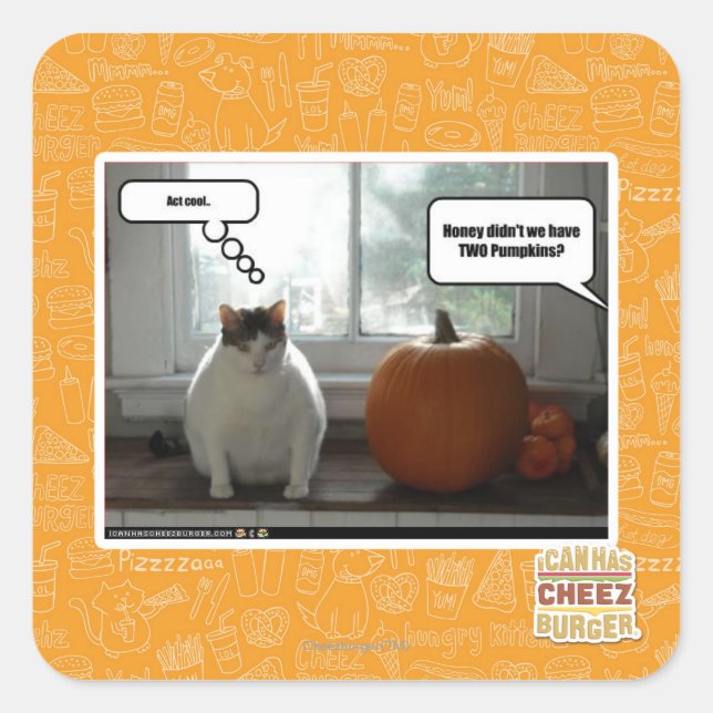 Pegatina Cuadrada Actuar con calma (Anverso)