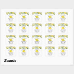 Pegatina Cuadrada Acuarela Floral Lemons Limoncello Boda Pequeño<br><div class="desc">Elegante acuarela Amarillo Floral Verdor Lemones Limoncello Casero Boda Gracias Pequeños Pegatinas</div>