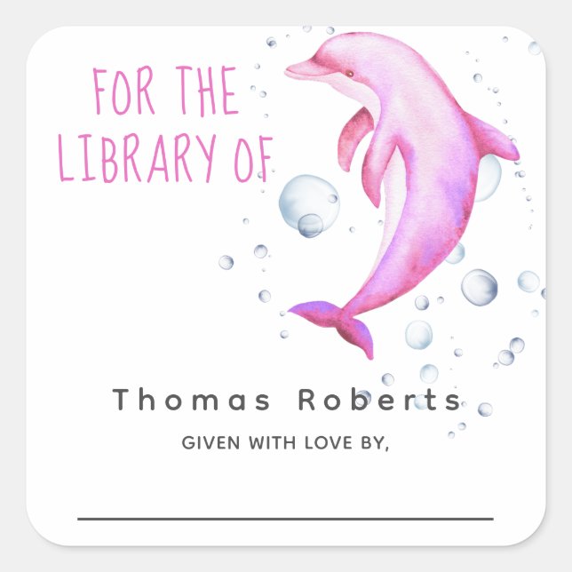 Pegatina Cuadrada Acuarela náutica - placa de ducha para bebés (Anverso)