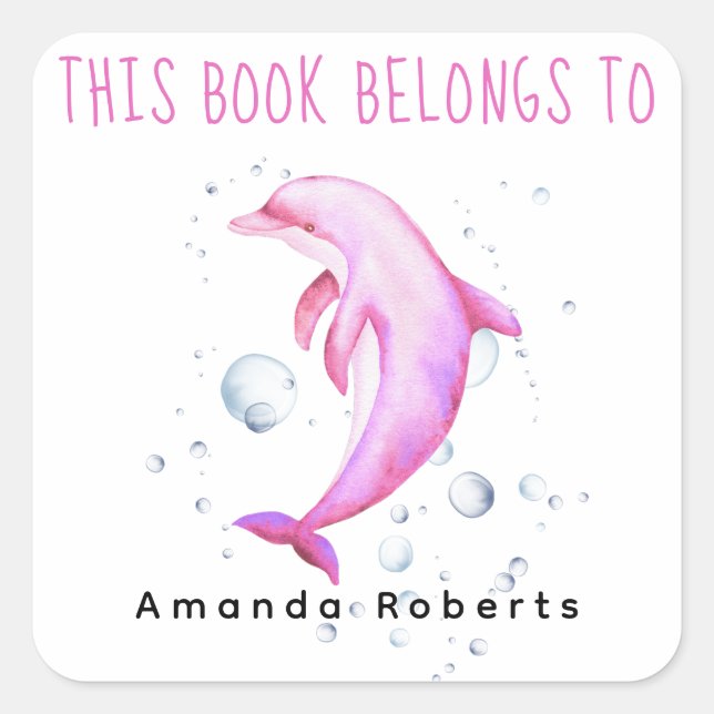 Pegatina Cuadrada Acuarela náutica - placa de ducha para bebés (Anverso)