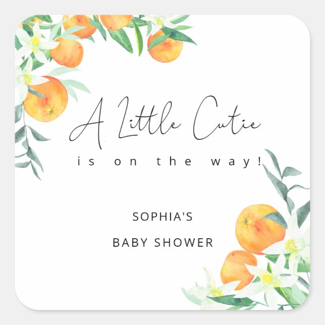 Pegatina Cuadrada Acuarela Pequeña corbata está en camino de la duch (Anverso)