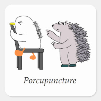 Pegatina Cuadrada acupuntura