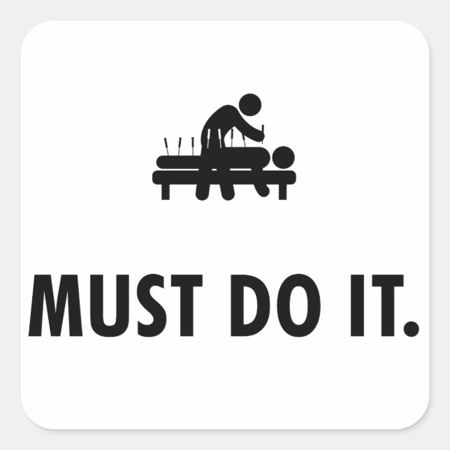 Pegatina Cuadrada Acupuntura (Anverso)