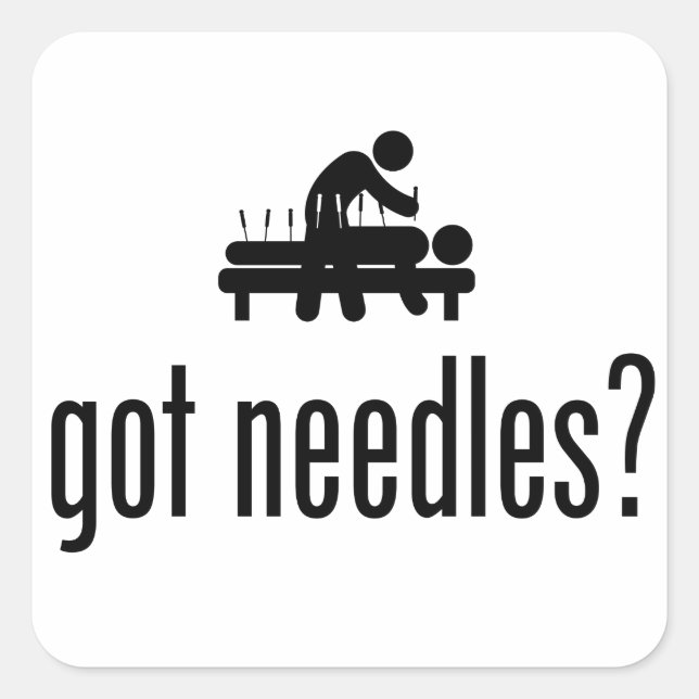 Pegatina Cuadrada Acupuntura (Anverso)