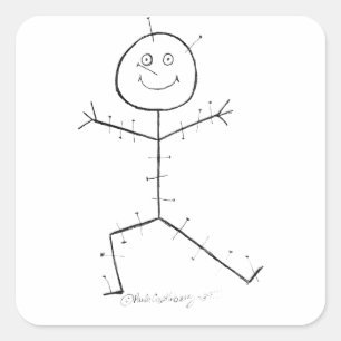 Pegatina Cuadrada Acupuntura pegajosa