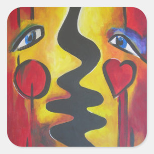 Pegatina Cuadrada Adán y Eva 2006