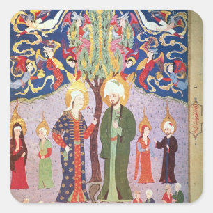 Pegatina Cuadrada Adán y Eva y sus trece gemelos