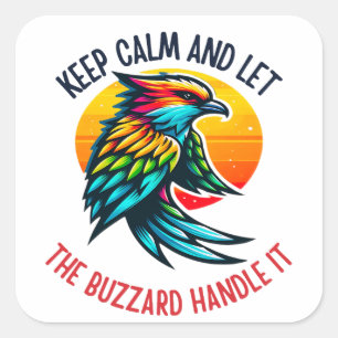 Pegatina Cuadrada Adaptabilidad de la cresta de miel y visión de Kee