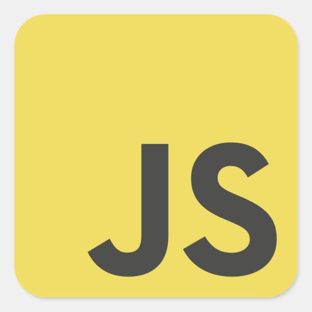 Pegatina Cuadrada Adesivo Javascript (Anverso)