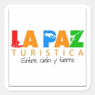 Pegatina Cuadrada Adesivo La Paz entre cielo y tierra