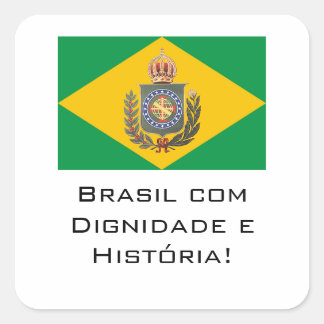 Pegatina Cuadrada Adesivo Monarquia Dignidade.