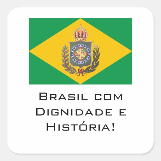 Pegatina Cuadrada Adesivo Monarquia Dignidade. (Anverso)