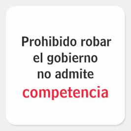 Pegatina Cuadrada Adesivo no robar