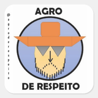 Pegatina Cuadrada Adesivo Oficial Agro de Respeito