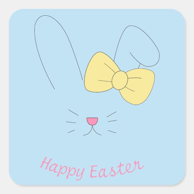 Pegatina Cuadrada Adesivo quadrado Happy Easter (Anverso)