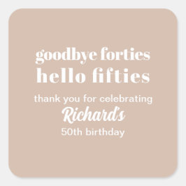 Pegatina Cuadrada Adiós 4000 a 50 años