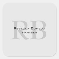 Administrador moderno de monogramas grises Añadir