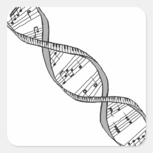 Pegatina Cuadrada ADN musical