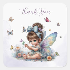 Pegatina Cuadrada Adorable little fairy