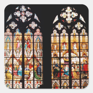 Pegatina Cuadrada Adoración del Magi